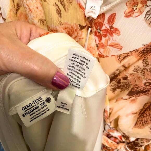 LC Lauren Conrad Strappy Cream Floral Tiered Midi Dress New with Tags - Picture 8 of 10